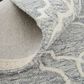 Feizy Belfort Gray and Ivory 12" x 15" Area Rug, , large