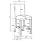 Coaster Paxton Counter Chair with Beige Upholstery in Warm Brown, , large