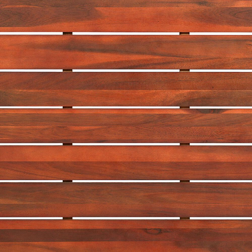 Hearth and Haven Bryan Outdoor Slatted Wood Coffee Table in Mahogany, , large