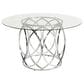 Mayberry Hill Merlin and Nero 5-Piece Round Dining Set in Clear and Chrome, , large