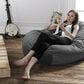 Jaxx 4" Lounger Bean Bag in Charcoal, , large
