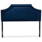 Baxton Studio Avignon King Upholstered Headboard in Navy Blue, , large