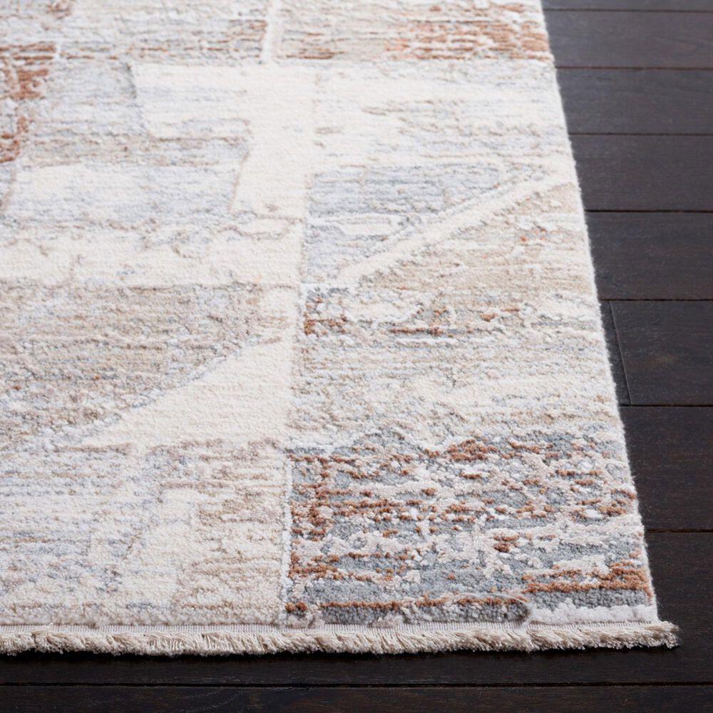 Safavieh Marmara MRM306B 6&#39;7&quot; Square Beige, Blue and Rust Area Rug, , large