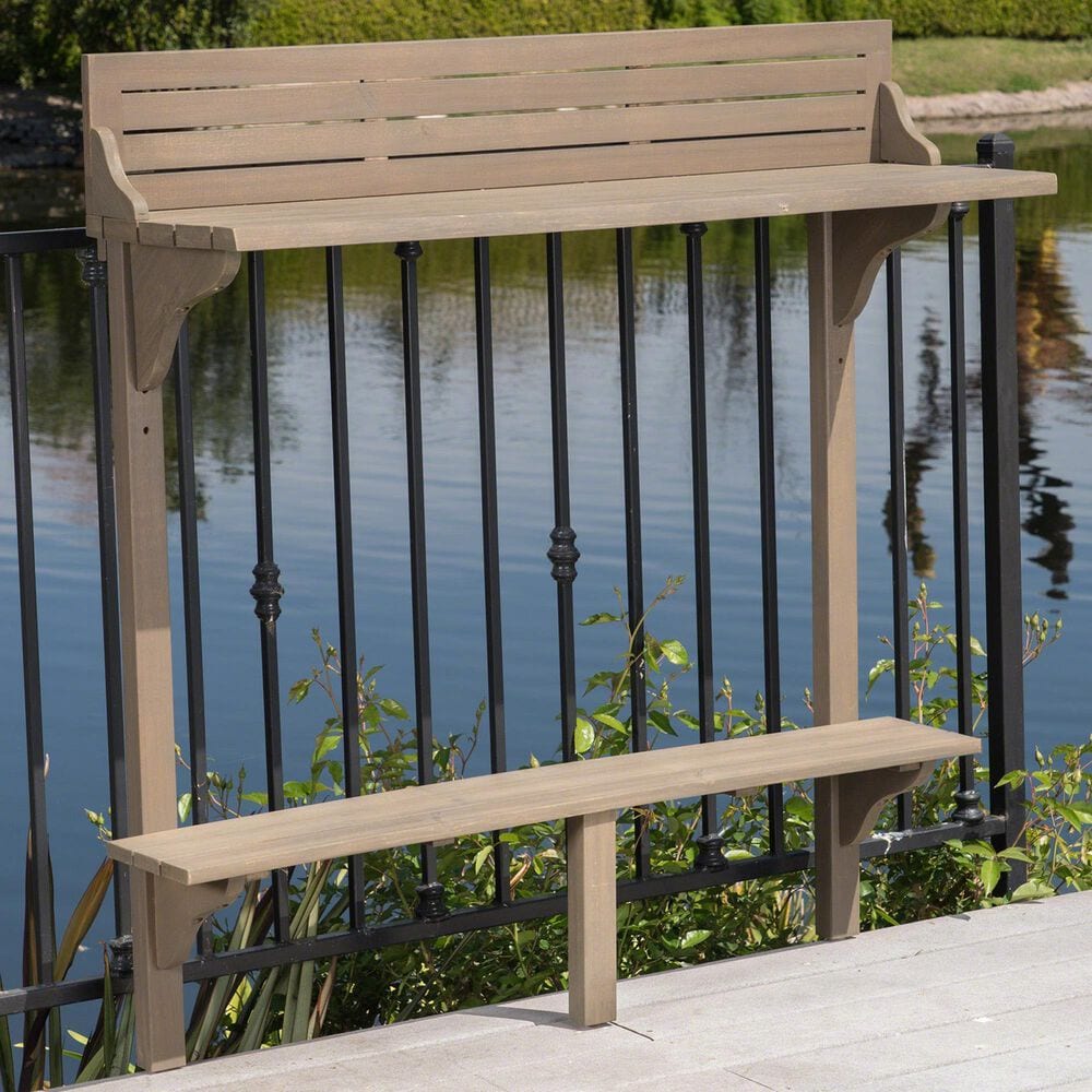 Hearth and Haven Balcony Patio Bar Table in Gray, , large