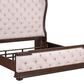 Belle Furnishings Provence Park 3-Piece Queen Upholstered Shelter Bedroom Set with Two Nightstands in Chateau Brown, , large