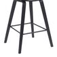 Armen Living Fox Counter Height Stool with Speckled Blue Upholstery in Black Brushed, , large