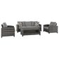 Ashley Oasis Court 4-Piece Patio Conversation Set in Gray, , large