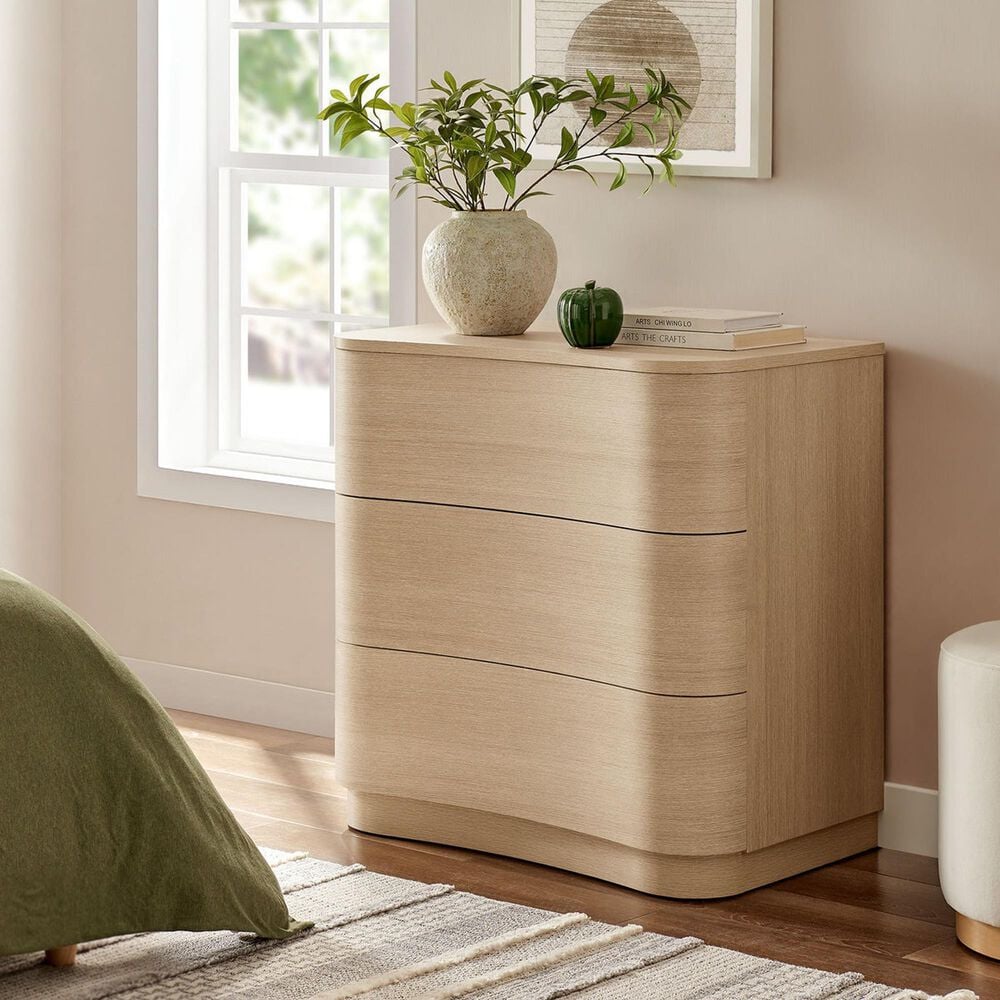 Modway Mirae 3-Drawer Dresser in Brushed Light Oak, , large