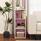 HOMLUX 3-Tier Bookcase with Decorative Open Shelves in White and Pink, , large