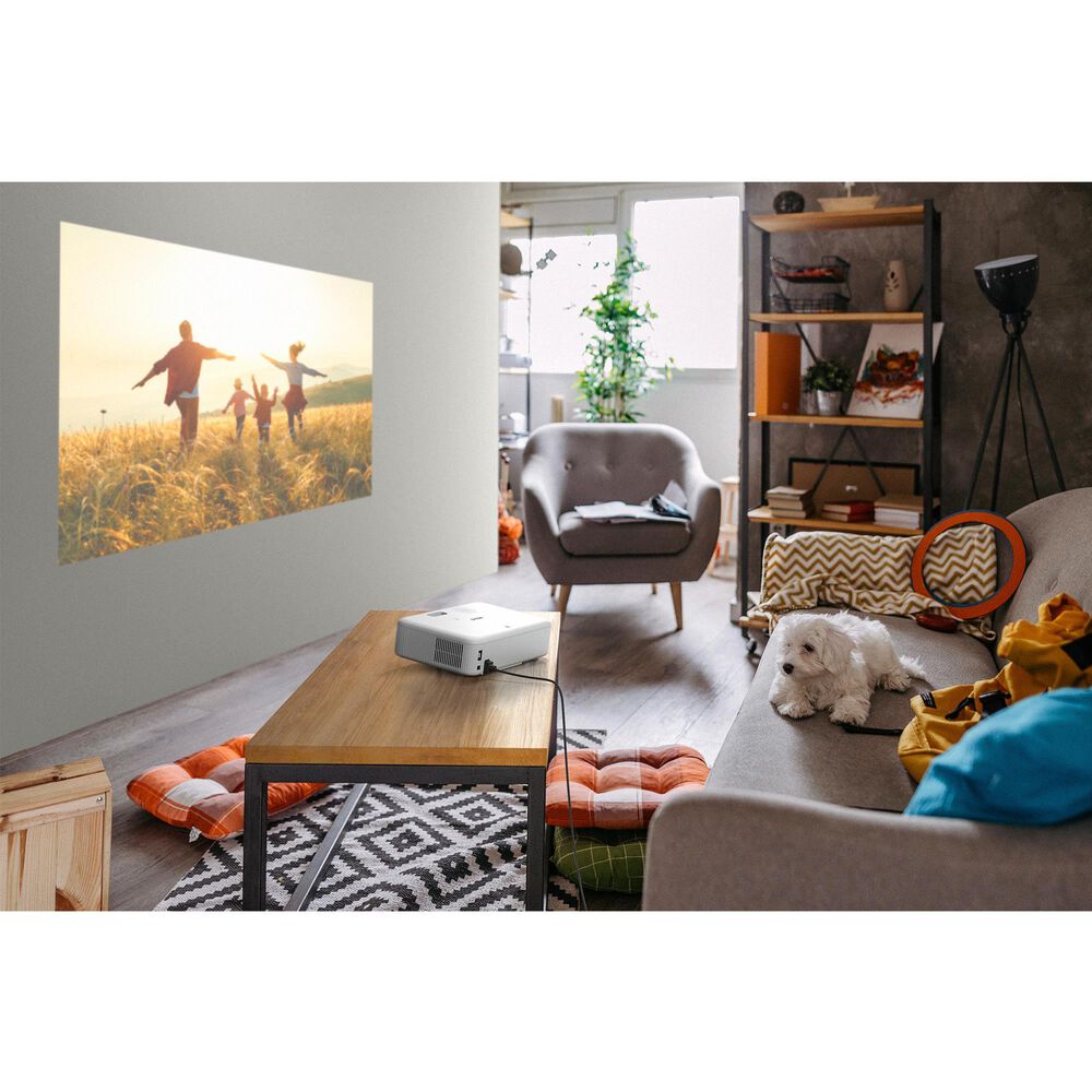 Epson EpiqVision Flex CO-FH02 Full HD 1080p Smart Streaming Portable Projector, 3-Chip 3LCD, Android TV, Bluetooth in White, , large