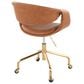 Lumisource Curvo Task Chair with Camel Cushion in Gold, , large
