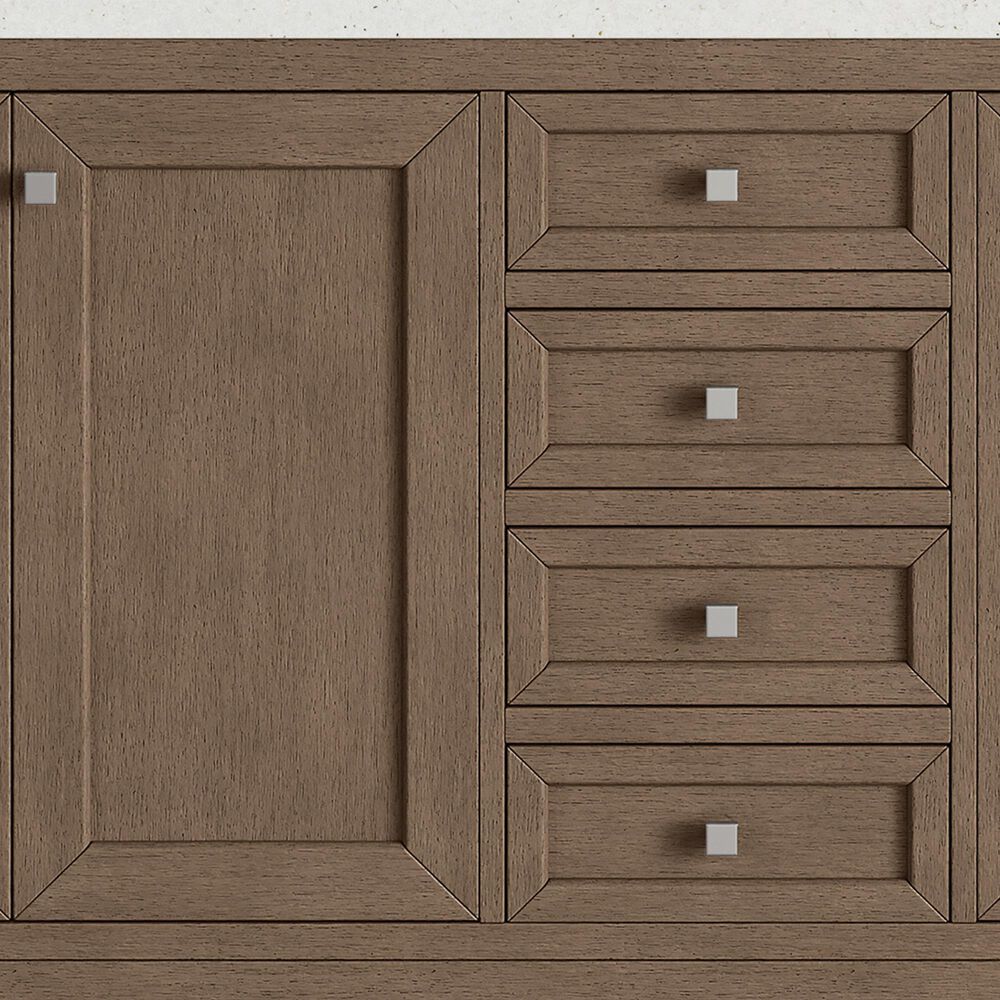 James Martin Vanities Chicago 72&quot; Double Bathroom Vanity in Whitewashed Walnut with 3 cm Lime Delight Quartz Top and Rectangular Sinks, , large