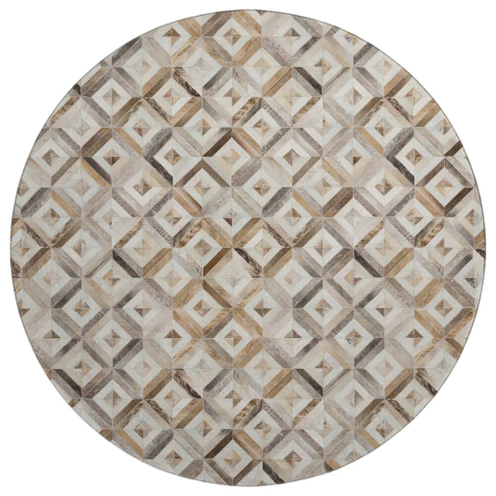 Dalyn Rug Company Bozeman BM7 Gray 8" Round Area Rug, , large