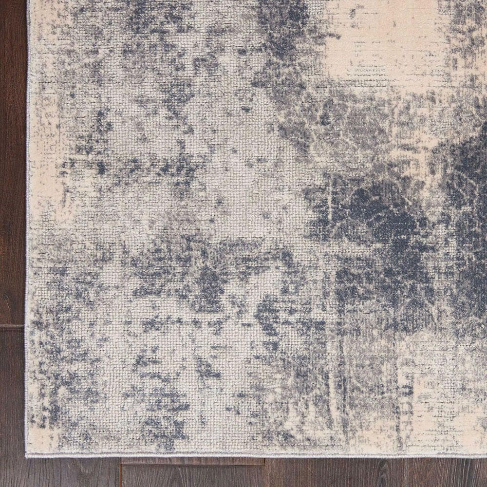 Nourison Rustic Textures 7&#39;10&quot; x 10&#39;6&quot; Blue and Ivory Area Rug, , large