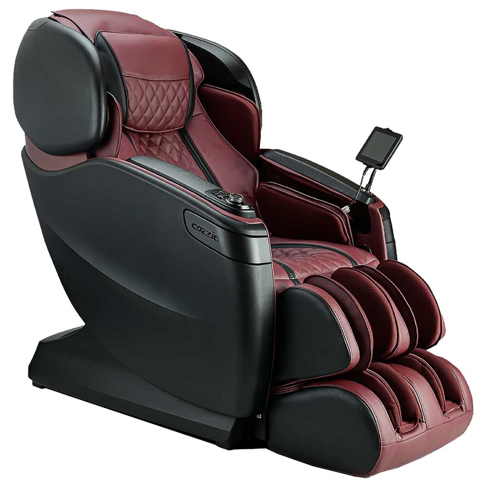 Cozzia Massage Chair in Burgundy and Pearl Black, , large