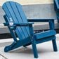 Hearth and Haven 34" Outdoor Folding Adirondack Chair with Cup Holder in Navy Blue, , large
