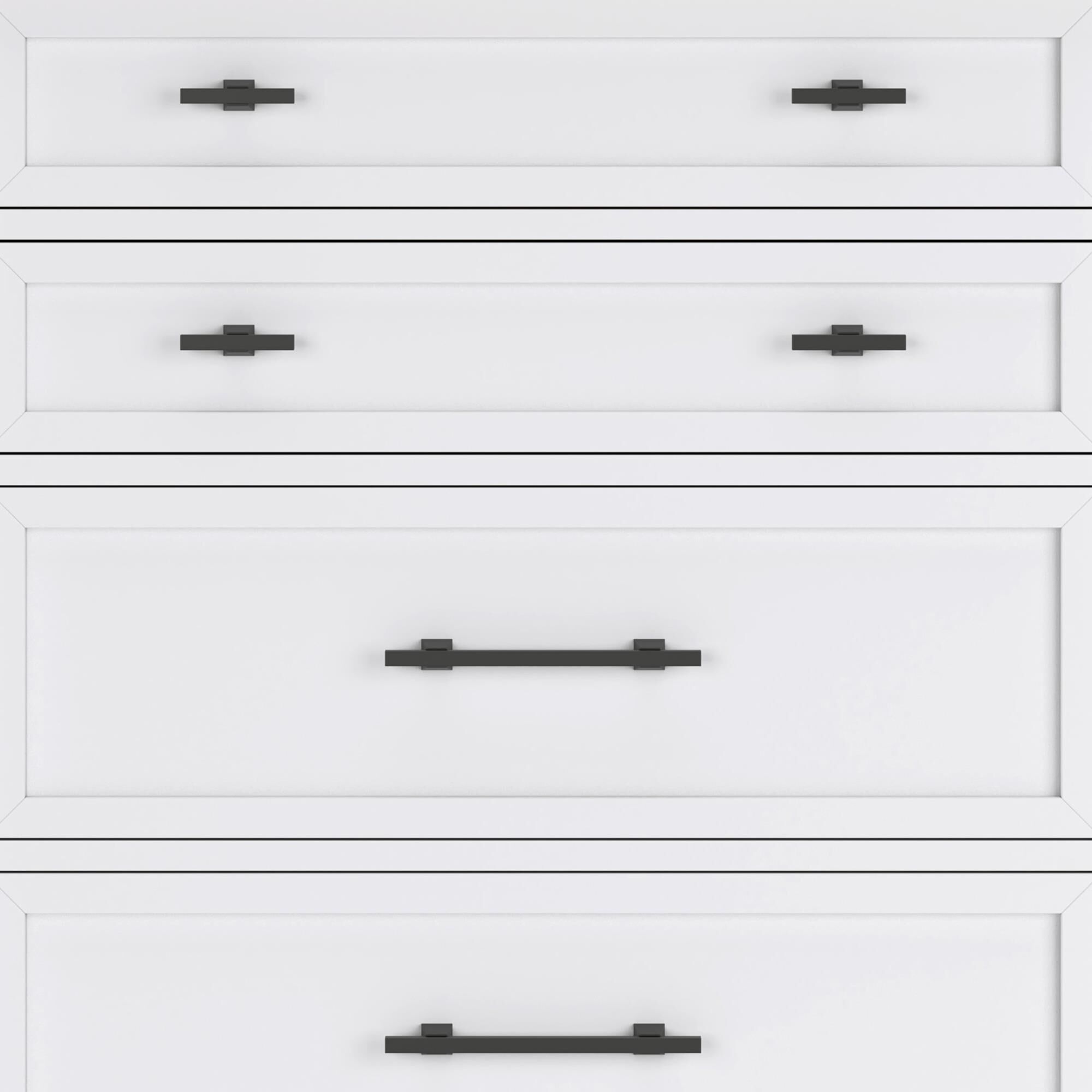 Ashley Ashbryn 5 Drawer Chest in White and Natural