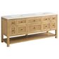 James Martin Vanities Breckenridge 72" Double Bathroom Vanity in Light Natural Oak with 3 cm White Zeus Quartz Top and Rectangular Sinks, , large