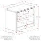 CorLiving Newport 1 Drawer Nightstand in Grey Washed Oak, , large