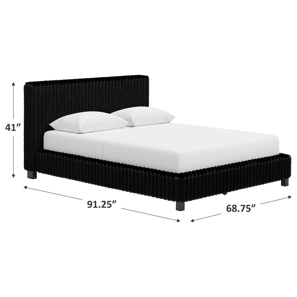 Ashley Zuraleus Queen Upholstered Platform Bed in Black, , large