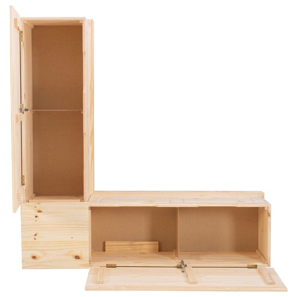 Linon Home Decor Tobin Backless Nook in Unfinished Natural, , large