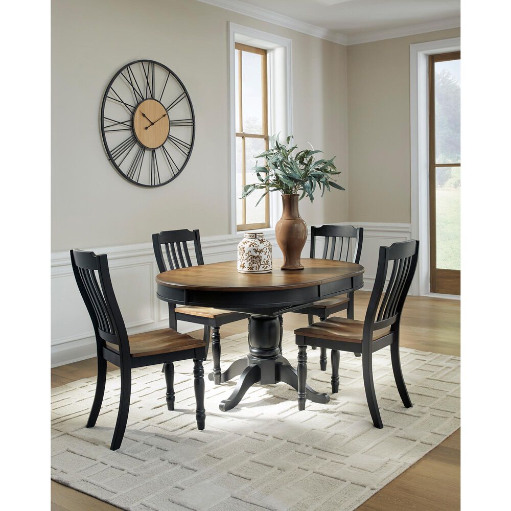 Ashley Clorazi Side Chair in Black and Brown, , large