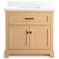Kohler Charlemont 36" Single Bathroom Vanity in Light Oak with 3 cm White Quartz Top and Rectangular Sink, , large
