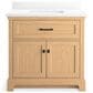Kohler Charlemont 36" Single Bathroom Vanity in Light Oak with 3 cm White Quartz Top and Rectangular Sink, , large