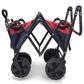 Wonderfold Utility Push and Pull Folding Wagon in Navy and Red, , large