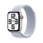 Apple Watch SE GPS + Cellular 44mm Silver Aluminum Case with Blue Cloud Sport Loop, , large