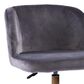 Impressions Vanity Rylee Swivel Vanity Chair with Dark Grey Cushion in Antique Gold, , large