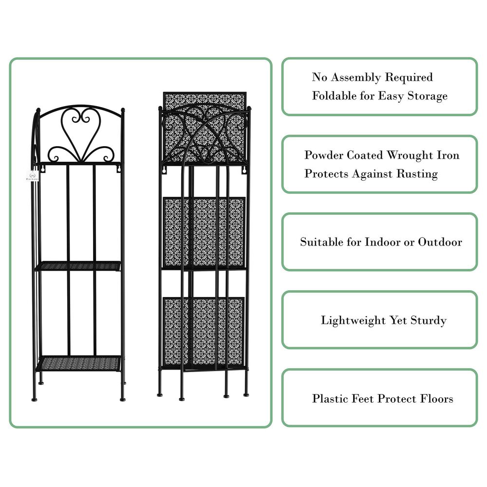 Timberlake 44&quot; 3-Tier Plant Stand in Black, , large
