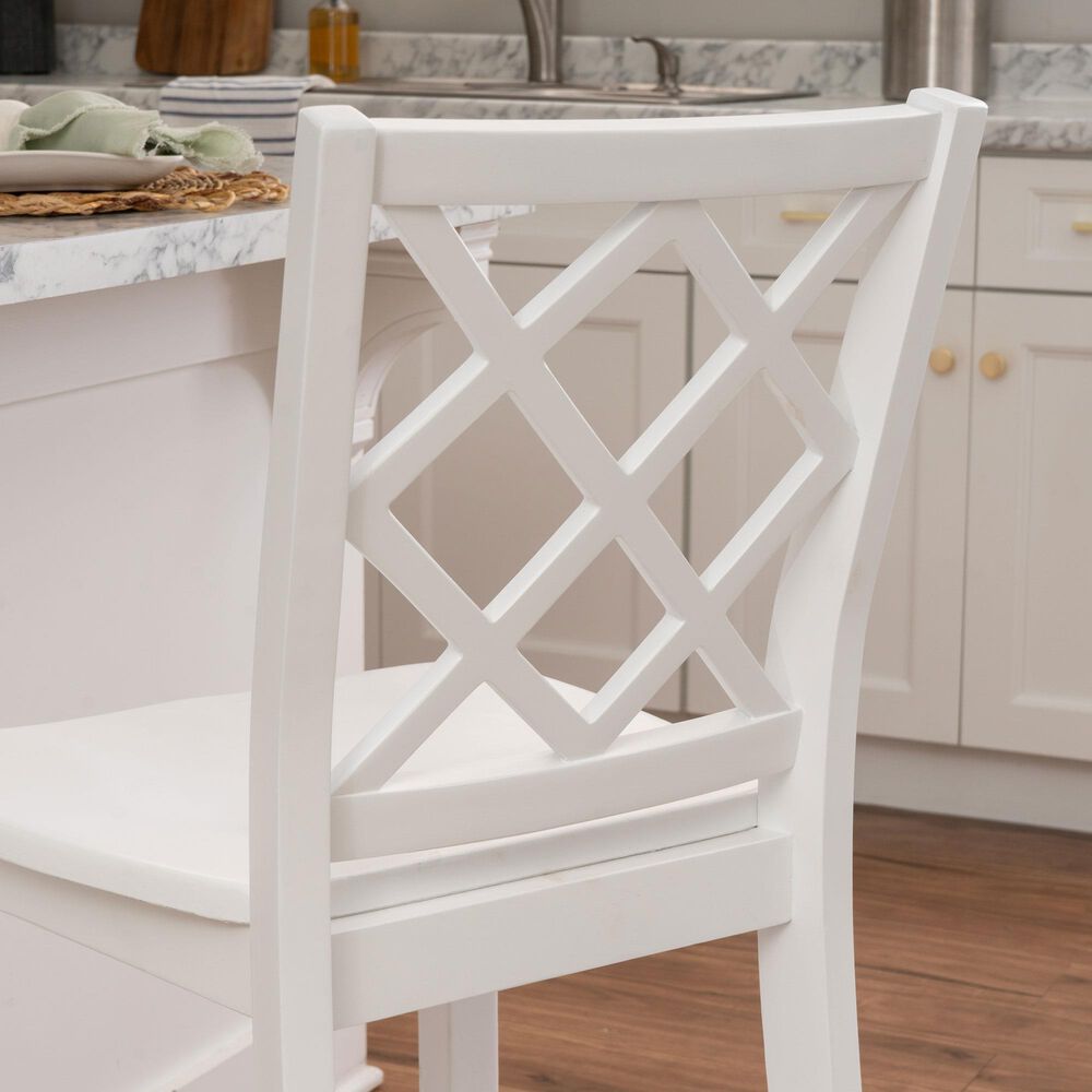Linon Home Decor Mayfair Counter Stool in White, , large