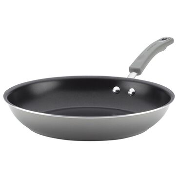 Rachael Ray 12.5" Nonstick Frying Pan in Sea Salt Gray, , large