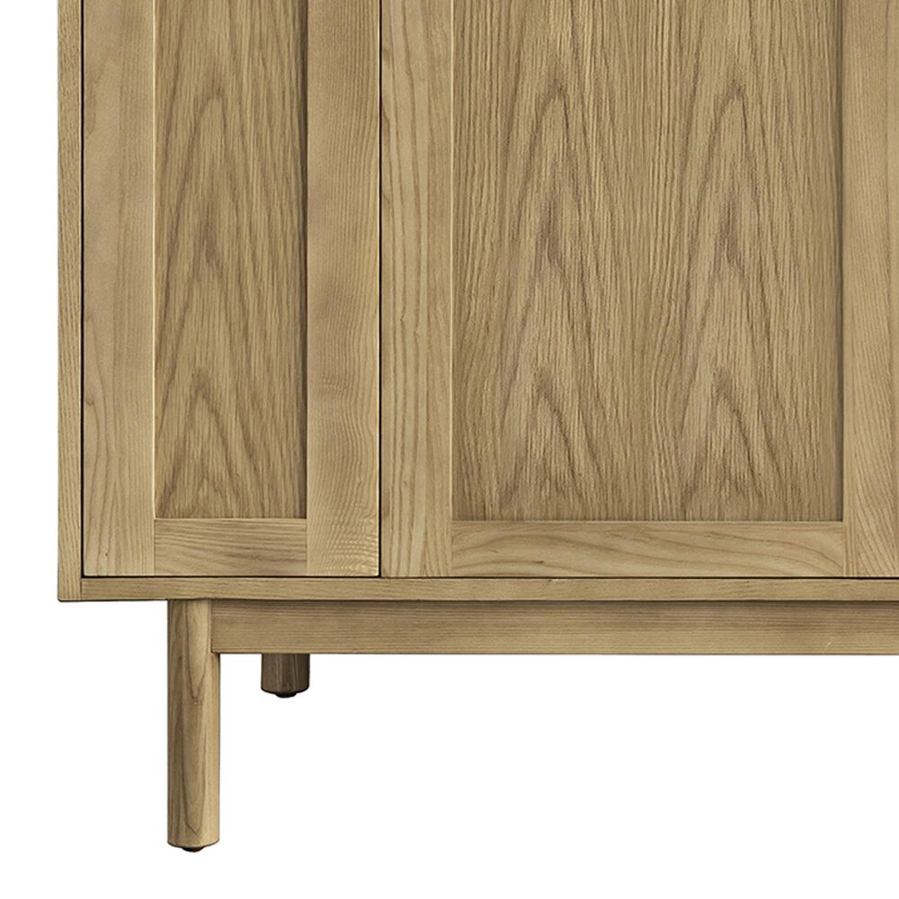 James Martin Vanities Laurent 72&quot; Double Bathroom Vanity in Light Natural Oak with 3 cm Arctic Fall Solid Surface Top and Rectangular Sinks, , large