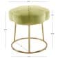 Linon Home Decor Seraphina Vanity Stool with Green Cushion in Gold, , large