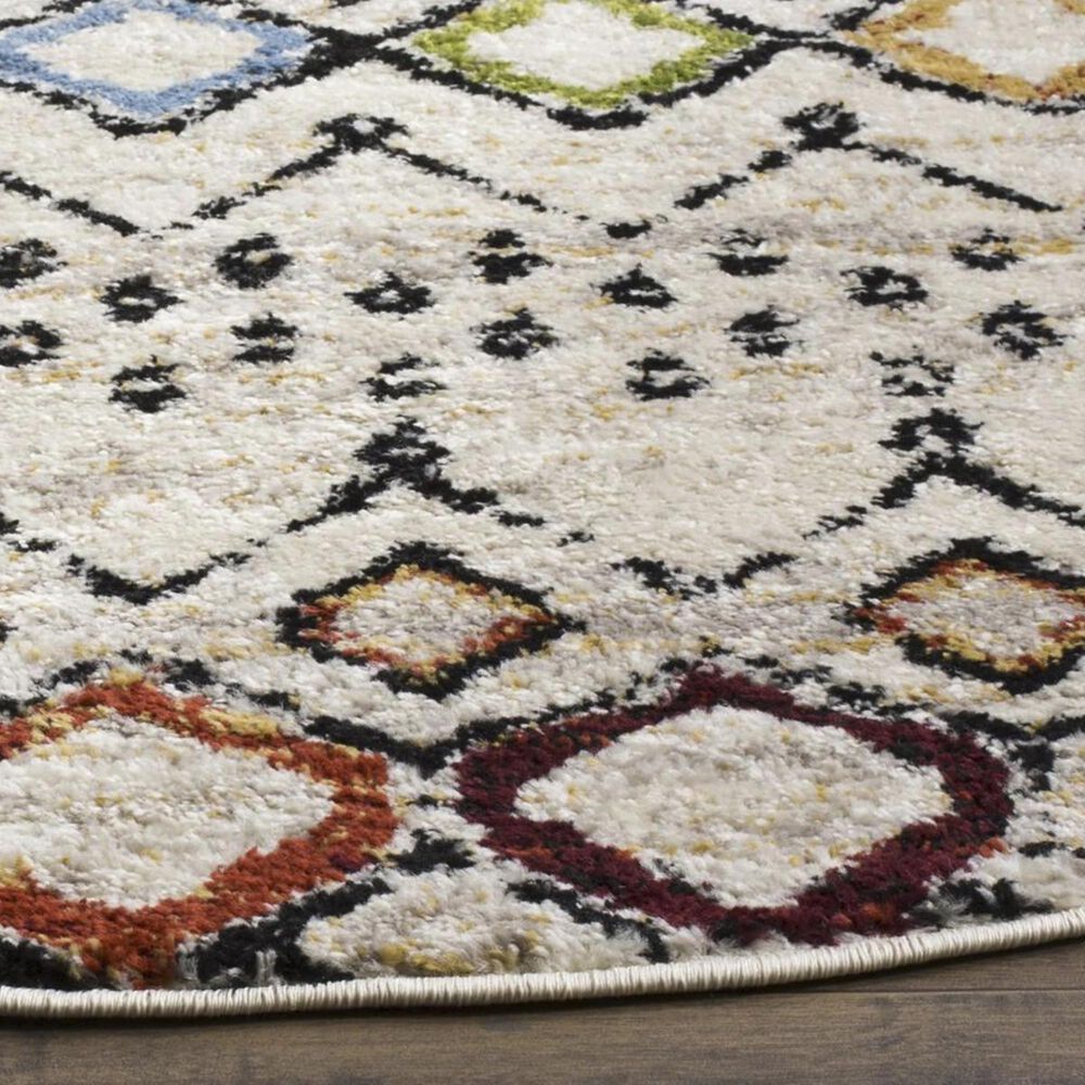 Safavieh Amsterdam AMS108K 5&#39;1&quot; Round Ivory Area Rug, , large