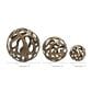 Maple and Jade 3-Piece Geometric Decorative Sculpture Set in Brass, , large