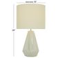 Maple and Jade 26" x 15" Table Lamp in Glossy White, , large