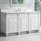 James Martin Bristol 60" Single Bathroom Vanity Cabinet in Bright White, , large