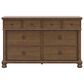 Ashley Rowlenstown California King Panel Bed with Dresser and Nightstand in Brown, , large