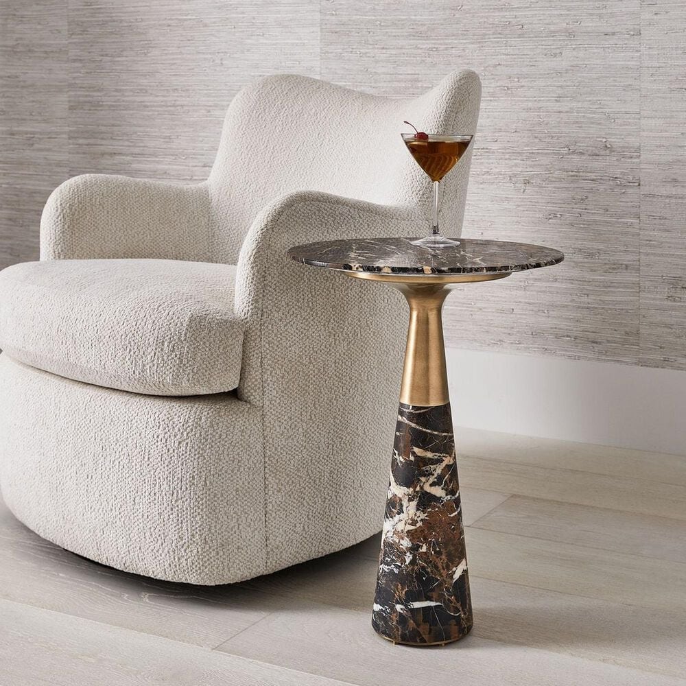 Uttermost Pier Accent Table in Michelangelo and Brass, , large