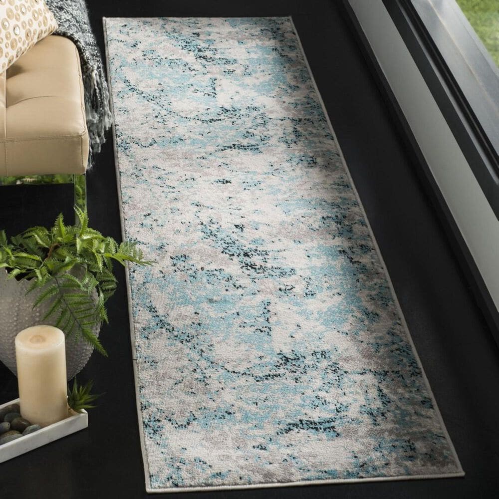 Safavieh Skyler SKY186M 2&#39; x 12&#39; Blue and Ivory Runner, , large
