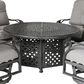 Gathercraft Macan 5-Piece Fire Pit Set in Silver and Gray, , large
