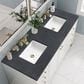 James Martin Vanities Chicago 60" Double Bathroom Vanity in Glossy White with 3 cm Charcoal Soapstone Quartz Top and Rectangular Sinks, , large