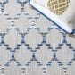 Safavieh Cabana CBN333G 9" x 12" Grey and Blue Indoor/Outdoor Area Performance Rug, , large