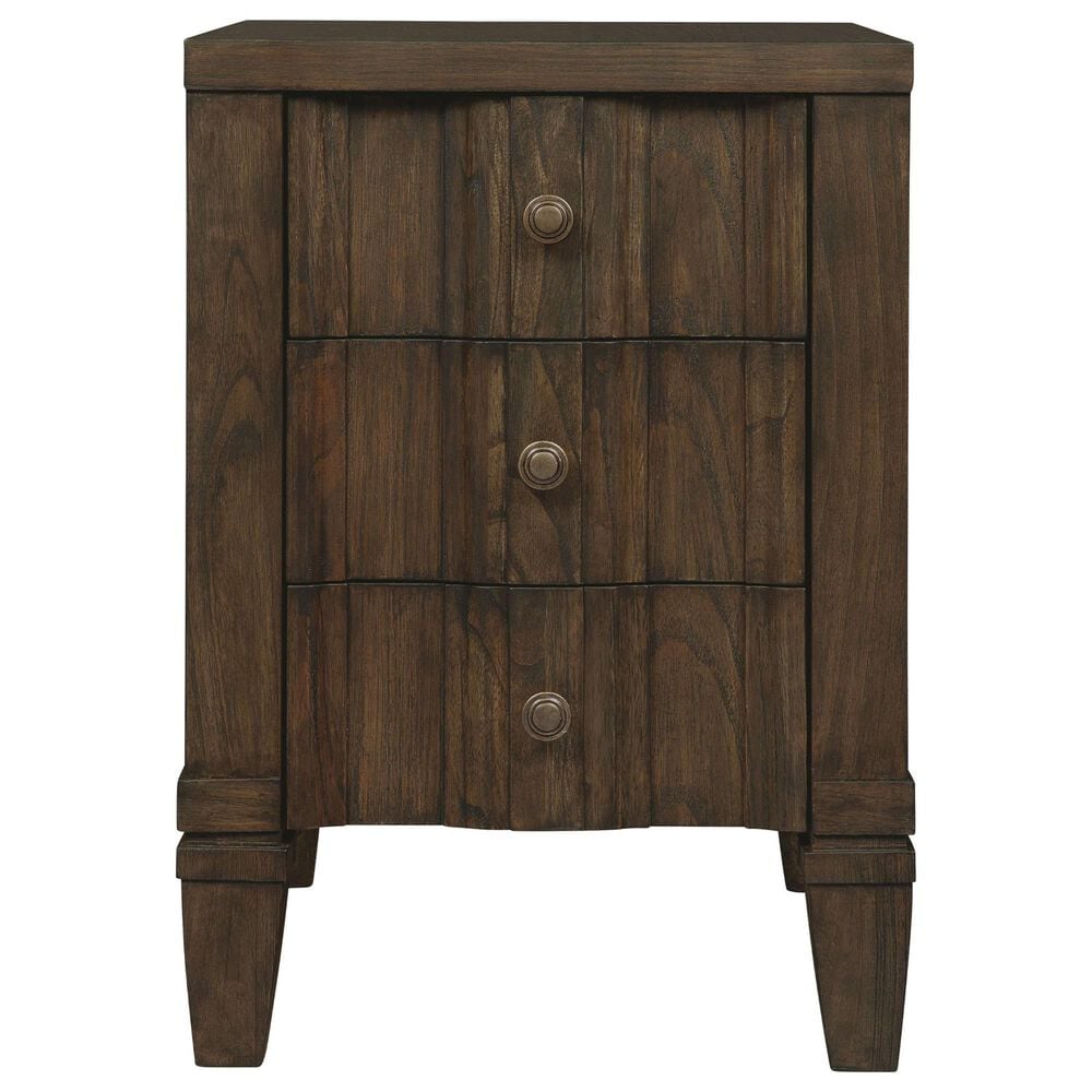 Hekman Linwood 3-Drawer Chairside Chest in Brown, , large