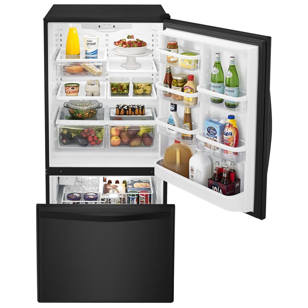 Whirlpool 22 Cu. Ft. Bottom-Freezer Refrigerator with Freezer Drawer in Black, , large