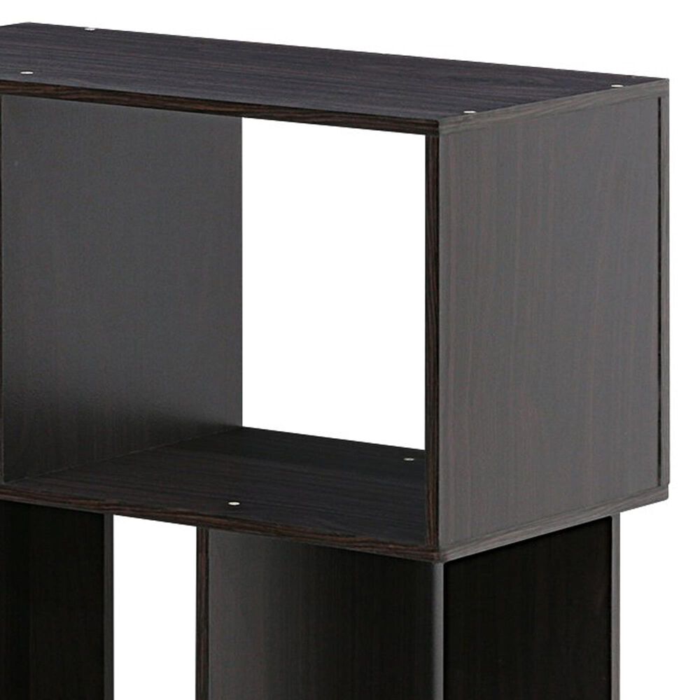 HOMLUX 3-Tier Open Shelf Bookshelf in Espresso, , large