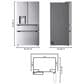 LG 28.6 Cu. Ft 4-Door French Door Refrigerator in PrintProof Stainless Steel, , large